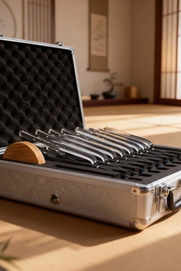 Coffret 8 Diapasons thérapeutiques en cristal 432Hz| Cristal Vibrasons