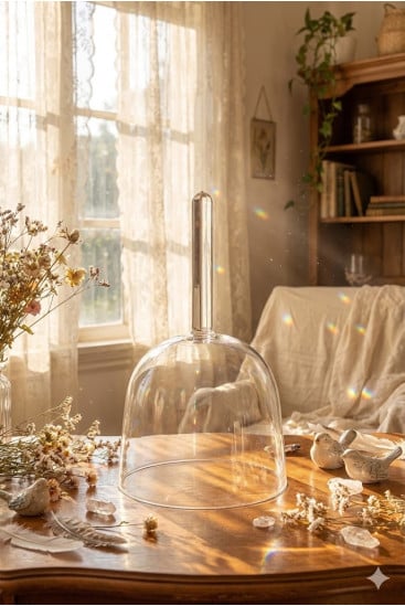 Bol thérapeutique 432 Hz en cristal avec manche – Cristal Vibrasons