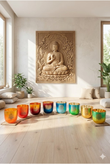 Crystal TAO - Fargede og graverte krystallboller - Cristal Vibrasons