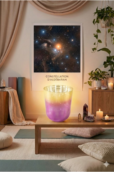 Kristall-Klangschale - Stellaire Aldebaran Magenta - Kristall Vibrasons