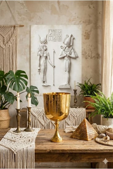 Egyptisk krystallkalk i 24K gull 432 Hz – Kristall Vibrasons