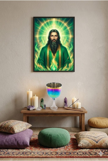 Cuenco cantador Llama Verde en cristal – Cristal Vibrasons