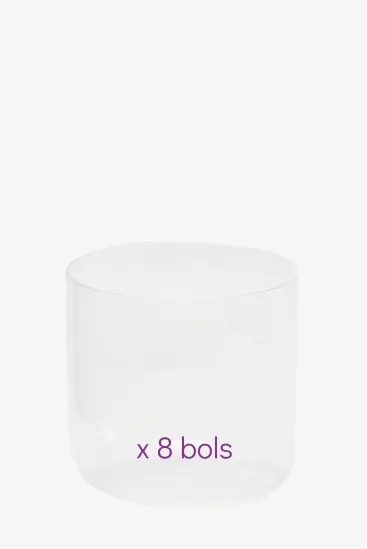 Box of 8 Transparent 432 Hz Crystal Bowls – Cristal Vibrasons