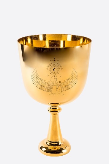 ISIS NETJERETH - Oro - grabado - Cáliz de cristal