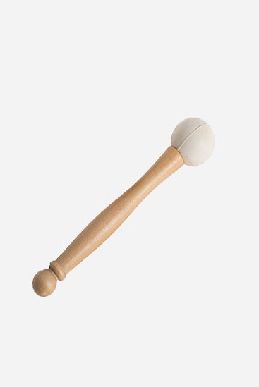 maillet Bol de cristal 432 Hz blanc givré pour méditation et soins énergétiques