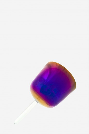 Violette Flamme - Schale mit Henkel - Kristallklangschale