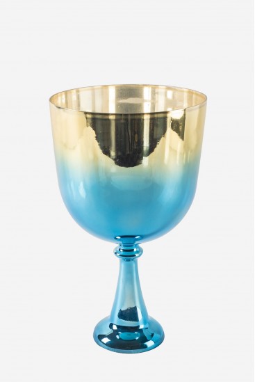 Golden/Blue Camaïeux - Practitioner Bowl - Crystal Singing Bowl