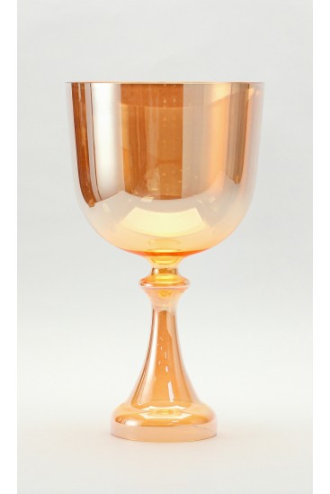 Génération Verseau - Bol de Cristal Chantant - Calice Ocre Doré Alchimie - 432 Hz - Cristal Vibrasons