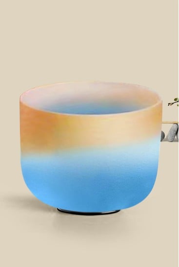 Crystal Chakra set · 432 Hz · 7 colored Crystal Vibrasons bowls