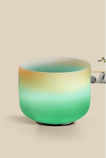 Crystal Chakra set · 432 Hz · 7 colored Crystal Vibrasons bowls