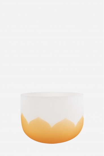 Kristallschale - Orangener Lotus - Cristal Vibrasons