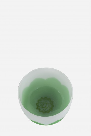 Cuenco de cristal - Loto verde - Cristal Vibrasons