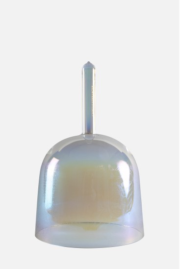 BOUDDHA BOWL - iridescent - engraved - Crystal singing handle bowl