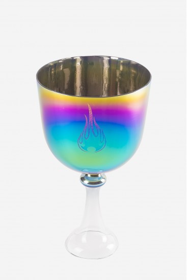 Green Flame 440 or 432 Hz - Crystal Singing Bowl - Chalice