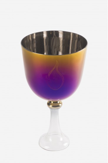 Sacred Flame Purple/Golden Twins - Cáliz - Cuenco cantor de cristal